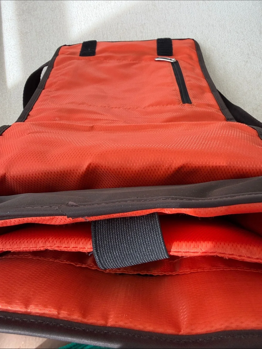 Brown Men's Messenger Bag with Crown Accent